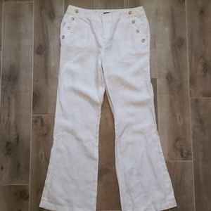 INC White Linen Pants 6